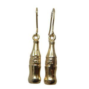 14k Yellow Gold Coca Cola Earrings